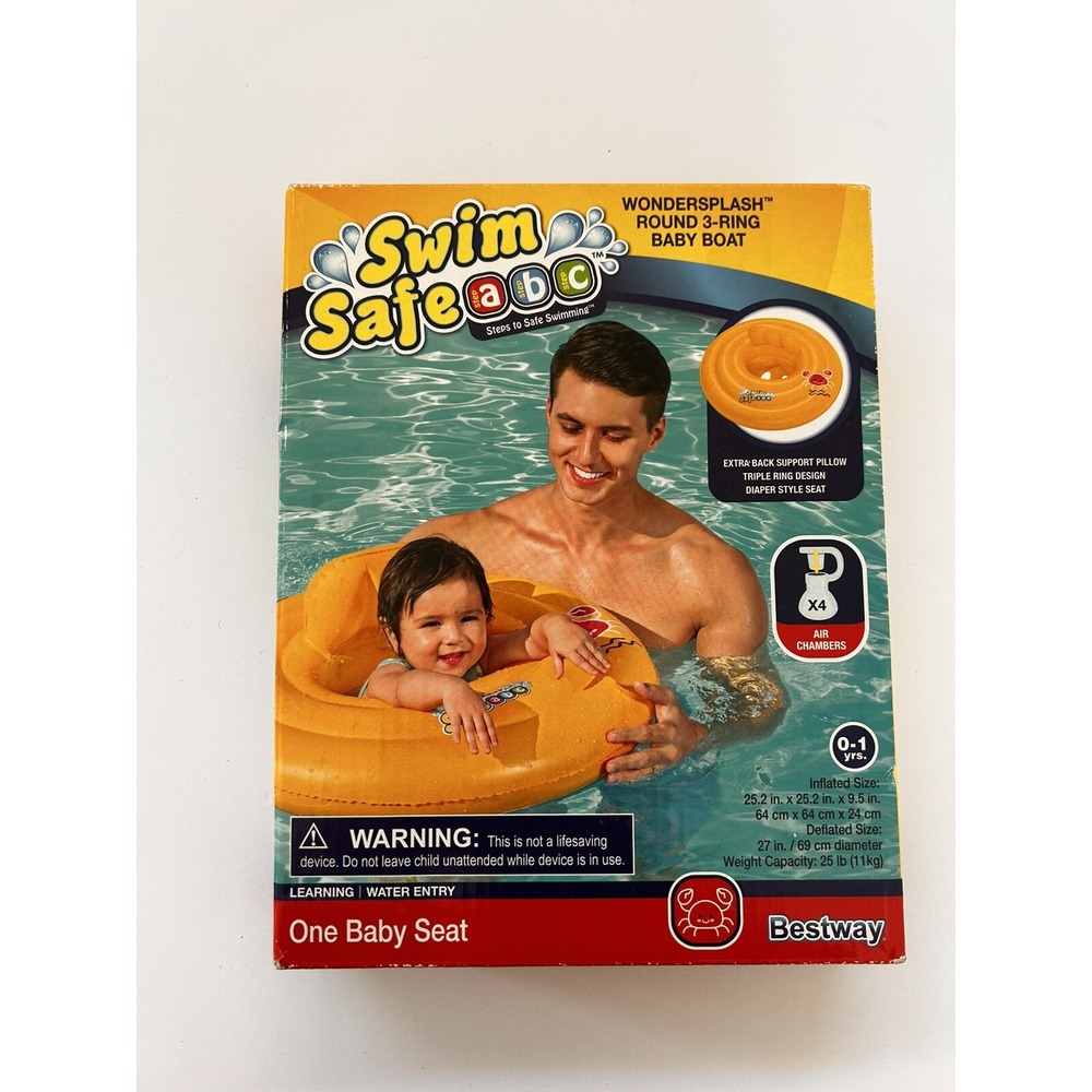 FLOAT WATERCRAFT RING‎ TODDLERS BABIES 0 TO 1 YEAR NEW POOL RAFT BESTWAY YELLOW